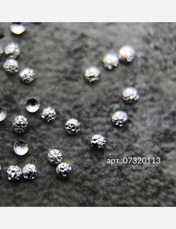 Artex, Полусфера круглые полые шлифованные серебро 07320105, 1,5мм