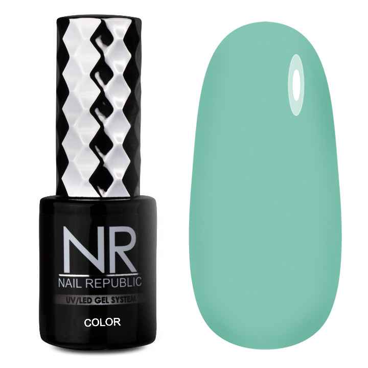 Nail Republic, Гель-лак 313 Умеренно-бирюзовый, 10мл