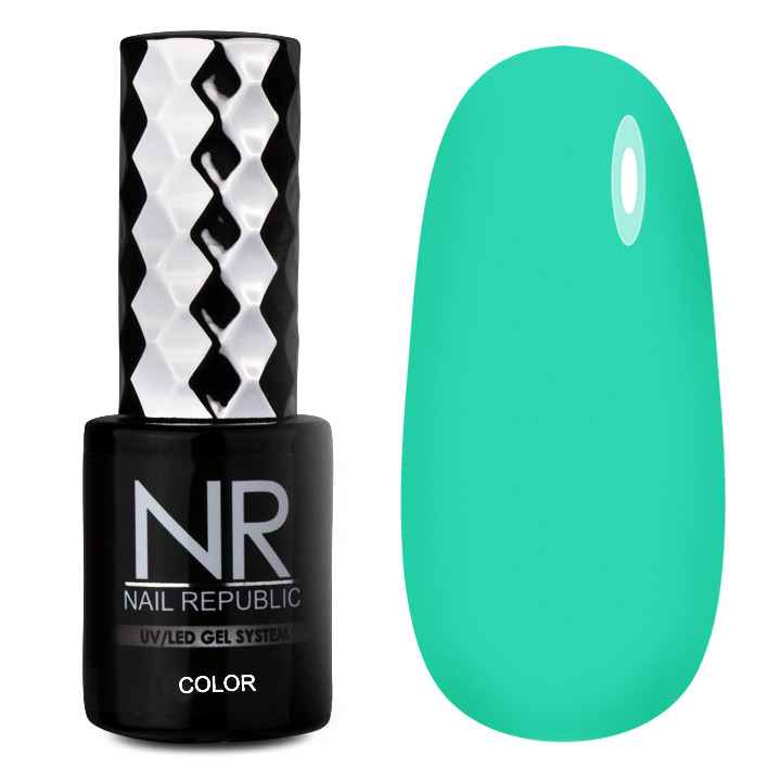 Nail Republic, Гель-лак 354 Циан неон, 10мл