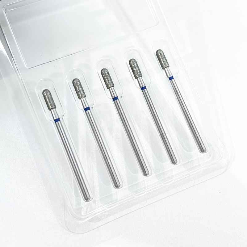 Special Cosmetic, Фреза алмазная цилиндр с полусферой синий 080.031, 5шт/уп