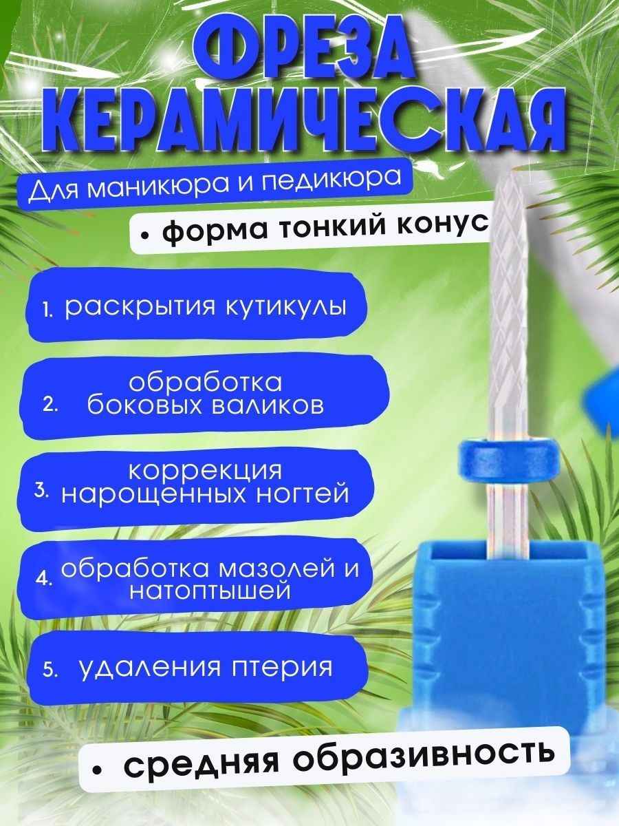 SolineCharms, Керамическая фреза для снятия игла синяя