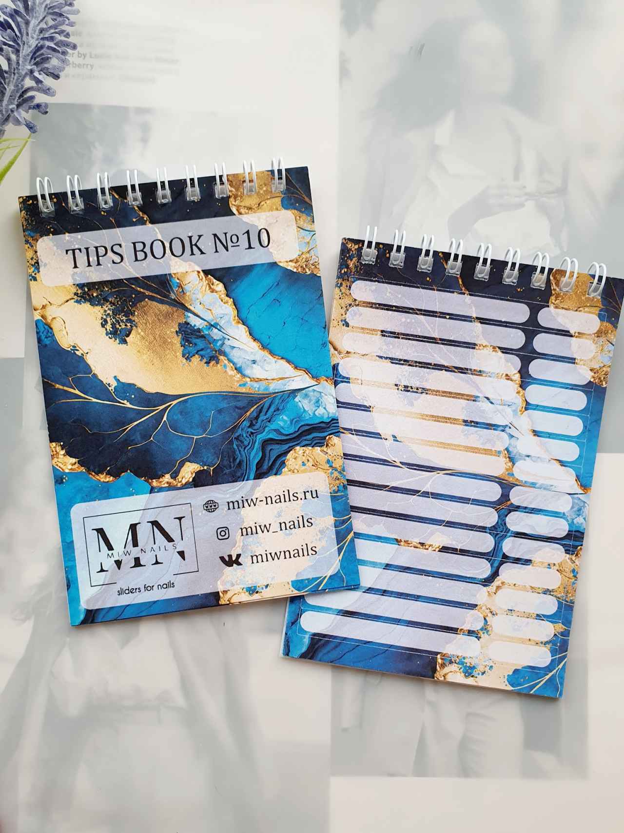 Miw Nails, Наклейки на типсы в блокноте №10