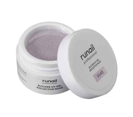 Runail, Моделирующий УФ-гель светоотражающий BULDER UV GEL REFLECTIVE NUDE №9648, 15г