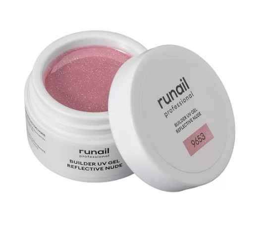 Runail, Моделирующий УФ-гель светоотражающий BULDER UV GEL REFLECTIVE NUDE №9653, 15г