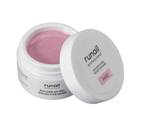 Runail, Моделирующий УФ-гель светоотражающий BULDER UV GEL REFLECTIVE NUDE №9652, 15г