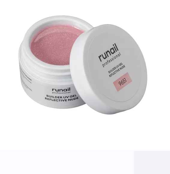 Runail, Моделирующий УФ-гель светоотражающий BULDER UV GEL REFLECTIVE NUDE №9651, 15г