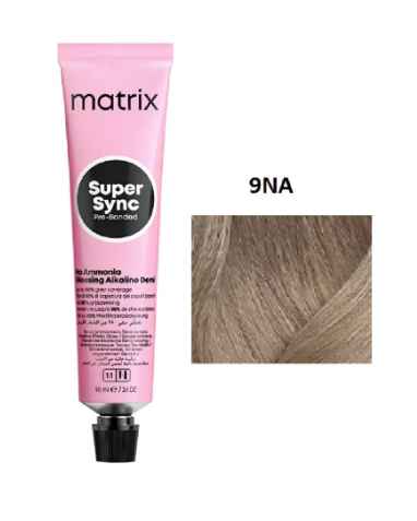 MATRIX, Super Sync окрашивание без аммиака 9NA Очень Светлый блондин натуральный пепельный, 90мл