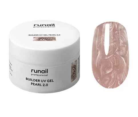 Runail, Гель моделирующий с жемчужным эффектом UV BUILDER GEL PEARL 2.0 №9960, 15г