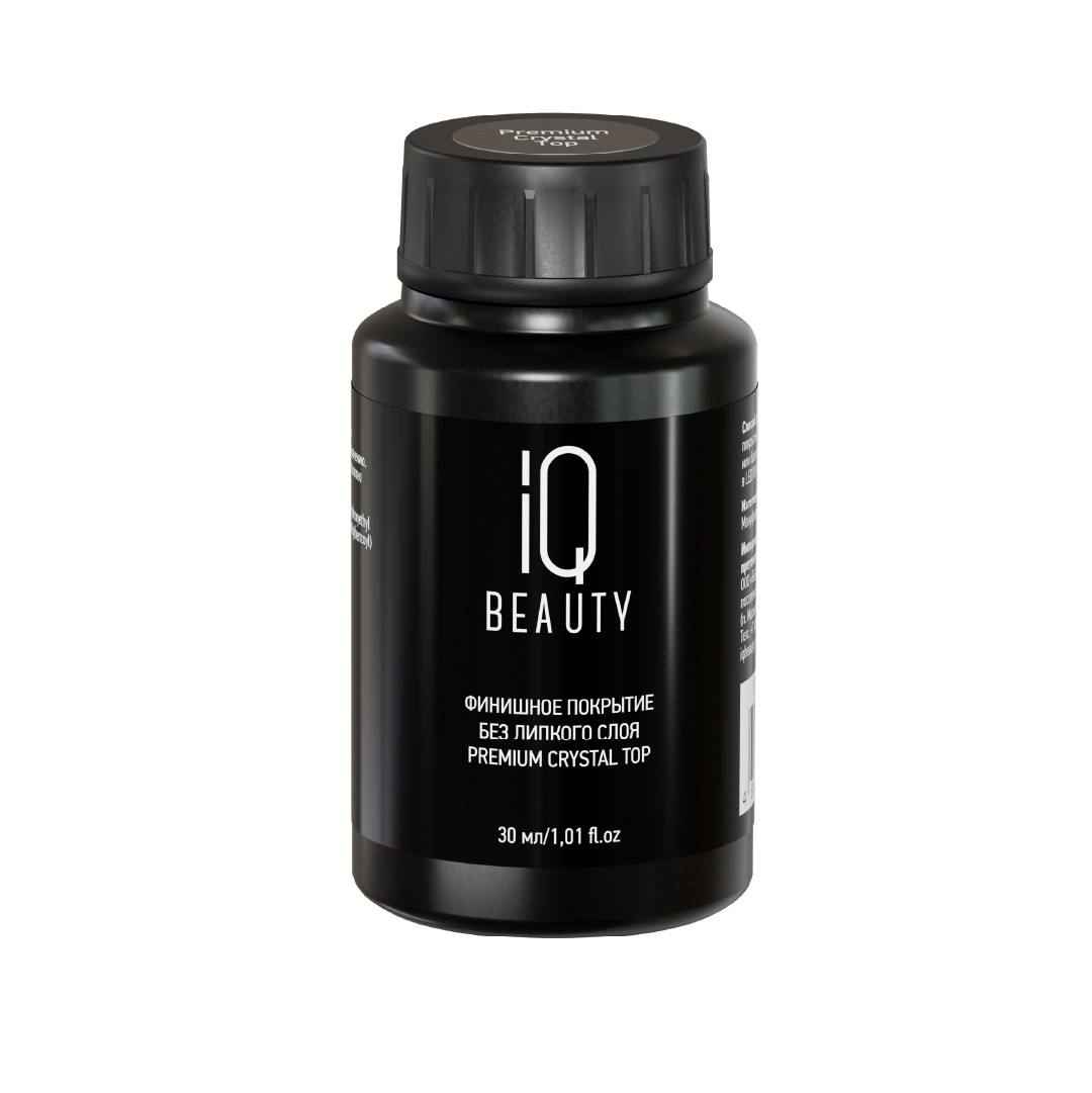 IQ BEAUTY, Каучуковое финишное покрытие без липкого слоя глянцевое, Premium crystal top, 30мл
